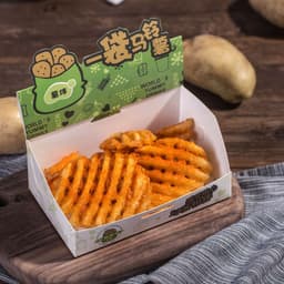 B7. Garlic Onion Waffle Fries