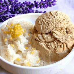 Sweet Sticky Rice With Ice Cream
