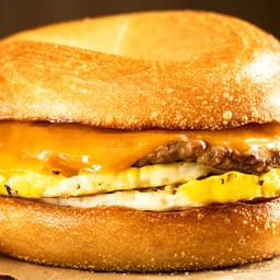 Pork Sausage & Cheddar Egg Sandwich