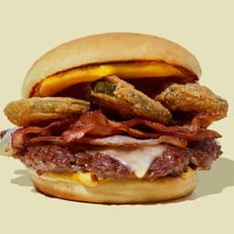 Carolina Bbq Burger With Fried Pickles