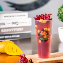 D6. Fresh Mango Hibiscus Flower Green Tea