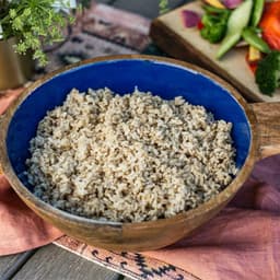 Large Simple Steamed Brown Rice