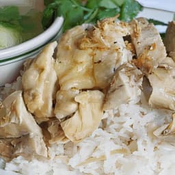 Garlic Rice With Steamed Chicken