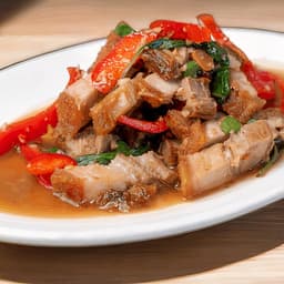 Crispy Pork Belly With Basil
