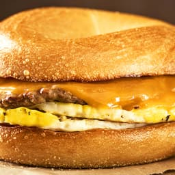 Turkey-Sausage & Cheddar Sandwich