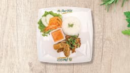 R23 - Grilled Chicken & Fried Roll (Rice Plate)