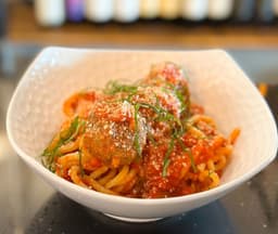 Fettuccine Pomodoro With Meatballs