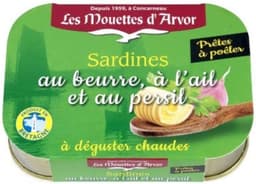 Warm Sardines in Garlic and Basil: Mouettes D'arvor